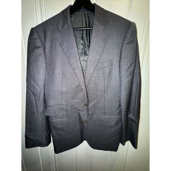 Ralph Lauren Blue Label Men's Wool Blazer Size 38 Dark Gray Made in Italy - Picture 1 of 7